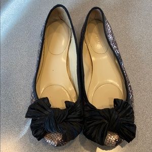 Enzo Angiolini gorgeous sequined snakeskin flats